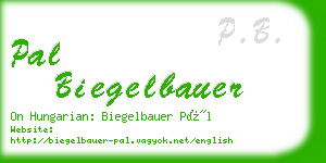 pal biegelbauer business card